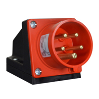 IEC 60309 Wall Mnt Inlet Straight Type, IP44 Rated, 30A 200-415V, 32A 220/380-240/<br>415V, 6H, IEC 309 